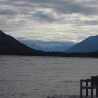 サウナから望むユーコンの風景