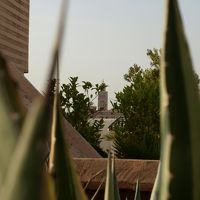 テラスから・・・頑張れば、クトゥビアが見える。