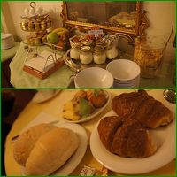 朝食。コロネットは席に着くとスタッフが温めてくれます。