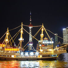 遊覧船とコラボ♪