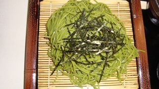 牧之原産のお茶を使用した茶そば