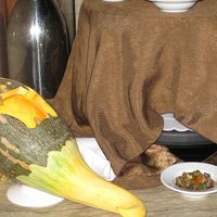 ラウンジは、ハロウィンの飾りつけ