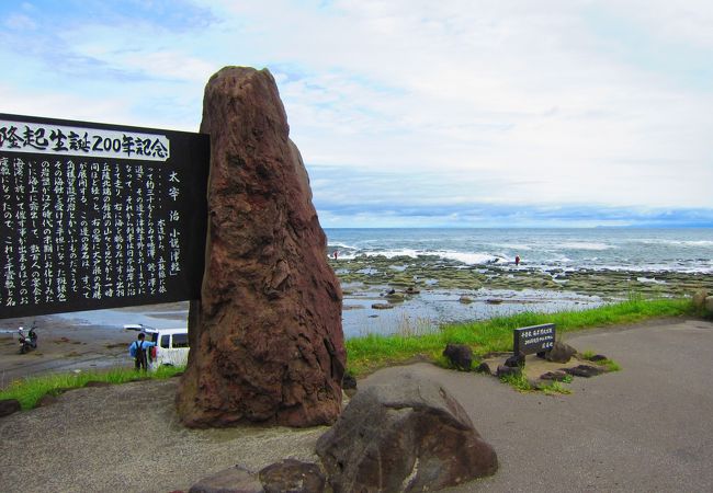 あらぶる波と岩場