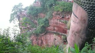 長い歴史を語る楽山大仏