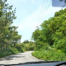 このような道を上る