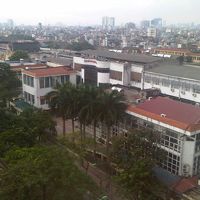 部屋から見えるハノイ駅