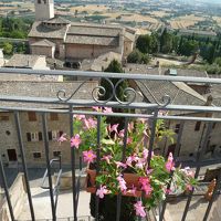 窓広々とした渓谷が開けます。ヒバリや蜂が飛んでいて癒されます