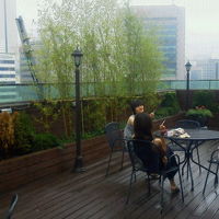 屋上のくつろぎの場所