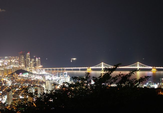 美しい釜山の夜景を一望