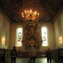 教会祭壇前です。