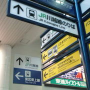 東武東上線、JR川越線の駅です。