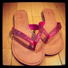 ナインウエストのサンダル。2点かってさらに10％引きでした