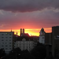 ラウンジから見た夕焼け