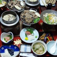 連泊2泊目の夕食（部屋食）地元産素材がいっぱい！！