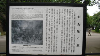 西郷さんの像のそば