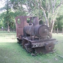 フランスの蒸気機関車の残骸