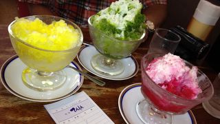 ここのかき氷、私は好きです。
