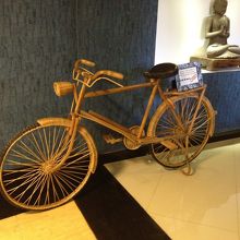 アタで出来た自転車が飾ってありました。
