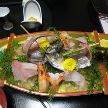 駿河湾の旬のお魚お造り。