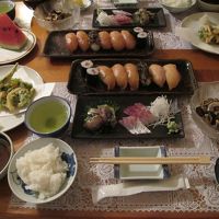 島寿司、明日葉の天ぷら