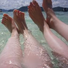 海の透明さに感激！