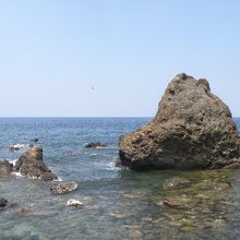 越前水仙の里公園の前の海
