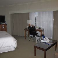 広い客室の窓からは街が一望できました。