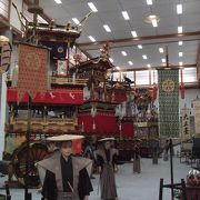 高山祭で使われる屋台を展示する博物館