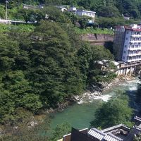 部屋からみた渓流