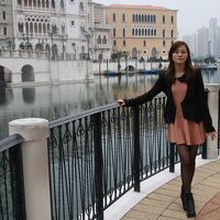 ホテルの外の運河？堀！