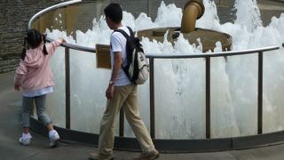 右手で水を触りながら時計回りに３回転