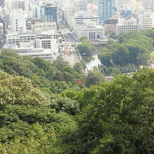 本丸から望む松山市内