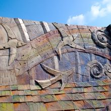 庭にあった展示。