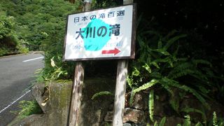 岩肌を幾つにも分かれて落差８８メーターの滝は見事です。