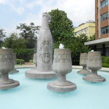 青島ビールの噴水