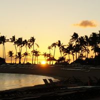 プライベートビーチからの夕日