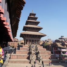 店のテラス席からの風景