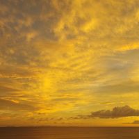 こんな夕焼けが楽しめます。