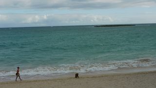 白い砂浜に感激