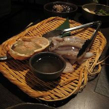 イカとカニみそ。