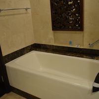 バスタブ、シャワーともにお湯の供給量十分。広くて快適(^^)