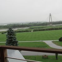 部屋から十勝川