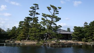 借景の山、天神山との組み合わせもすばらしいです