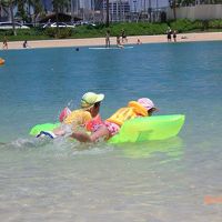 ヒルトンラグーンでボート遊び