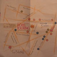 ホテルでもらった地図