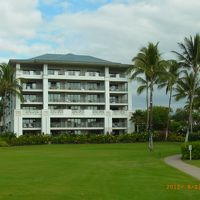 ホテルの外観。Gold Floorがある棟