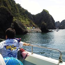 渡し舟からヒリゾ浜