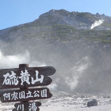 硫黄山の全景