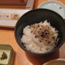 こちらも美味しかったじゃこ山椒ご飯