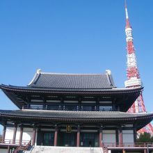 増上寺と東京タワー